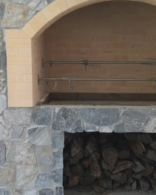 Custom Rotisserie for brick fireplace